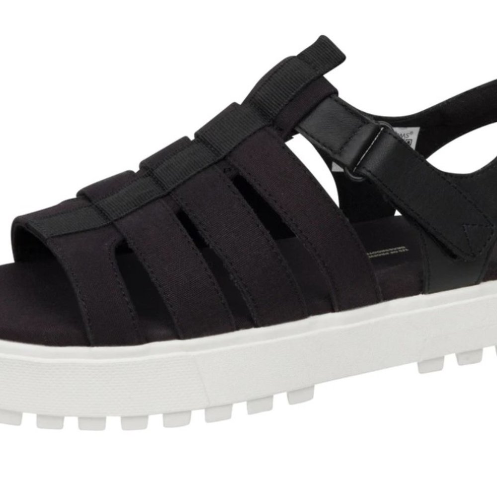 TOMS Womens Fisherman Lug Sandal Black SIZE 8 NWB